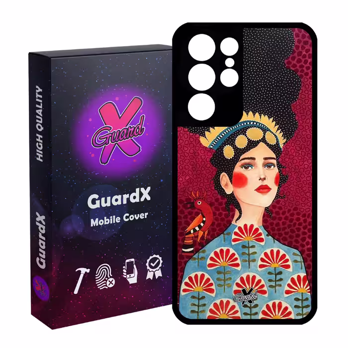 کاور گارد ایکس طرح Girl مدل Glass10179 مناسب برای گوشی موبایل سامسونگ Galaxy S21 Ultra