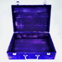 جعبه هدیه چوبی مدل چمدان طرح بهاری کد WSL542
