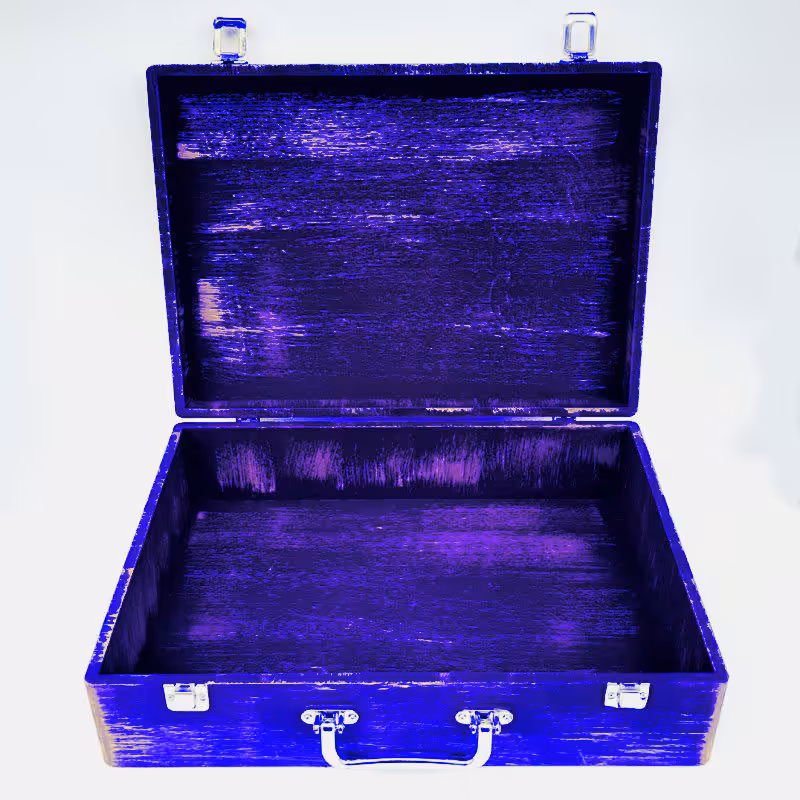 جعبه هدیه چوبی مدل چمدان طرح بهاری کد WSL542