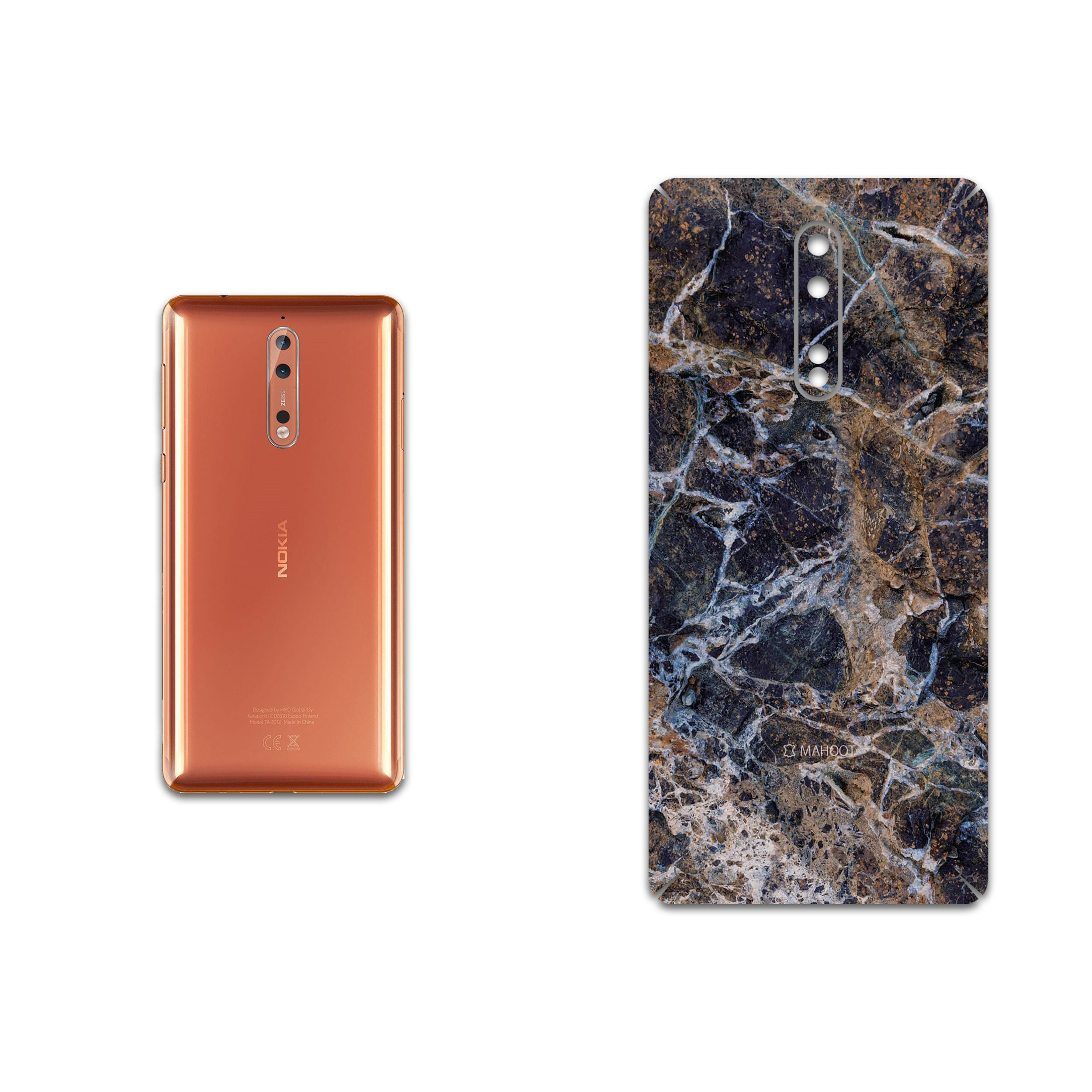 برچسب پوششی ماهوت مدل Earth-White-Marble مناسب برای گوشی موبایل نوکیا 8