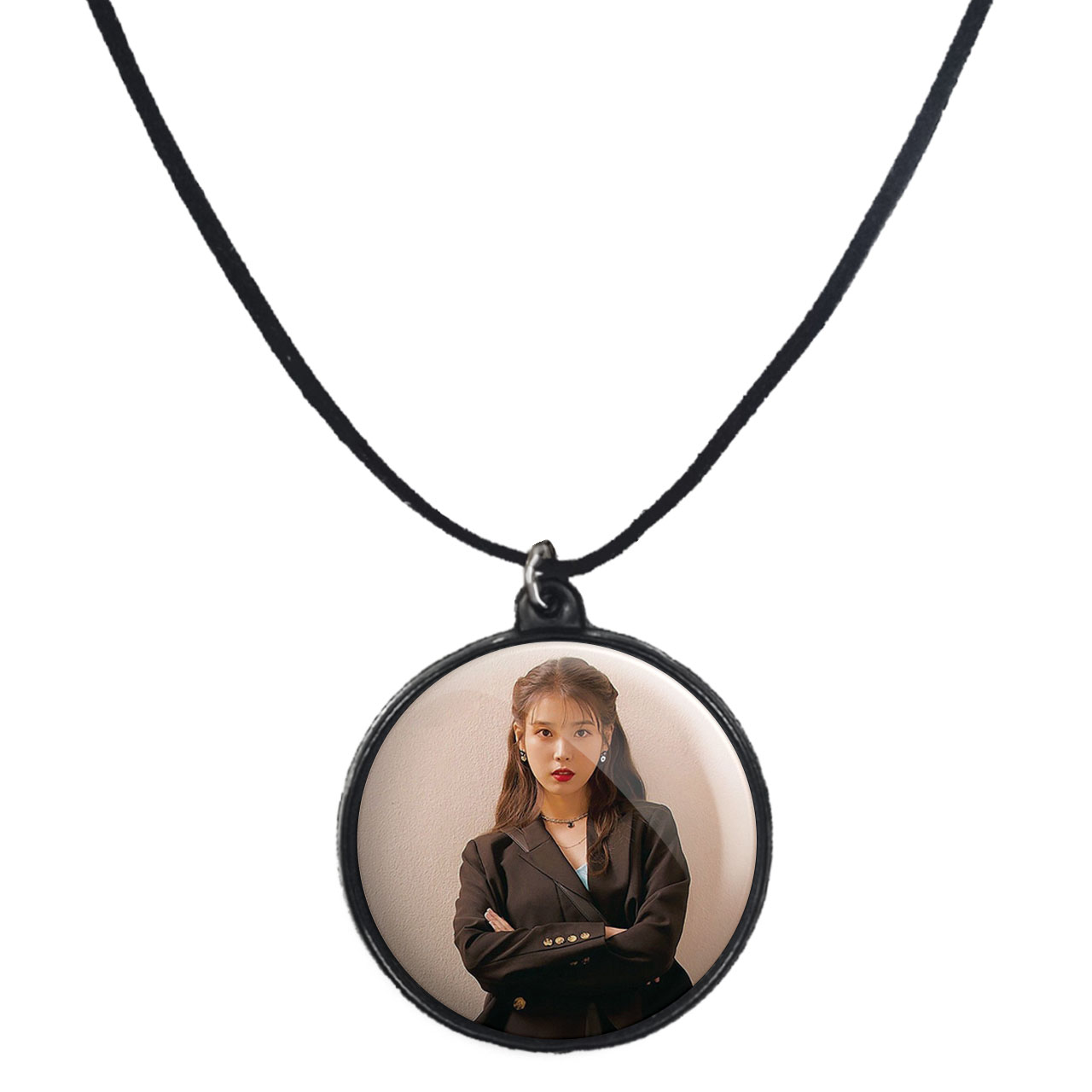 گردنبند پرمانه طرح IU کد pmb.35953 مدل دو طرفه