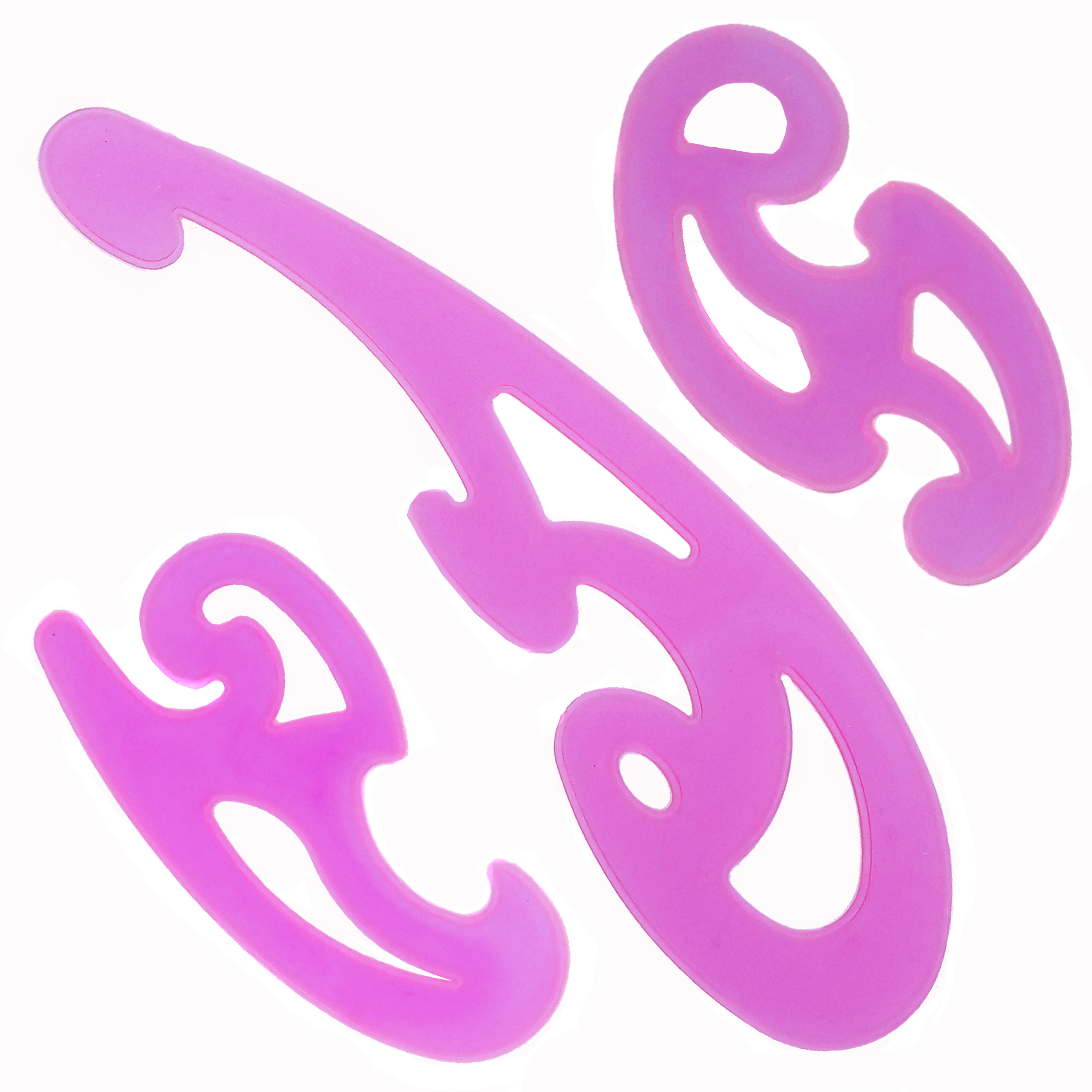 خط کش خیاطی مدل Pis3 بسته 3 عددی