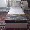 سرویس ملحفه مدل کشدار طرح ماربل آتشفشان کد ni03050  یک نفره دو تکه