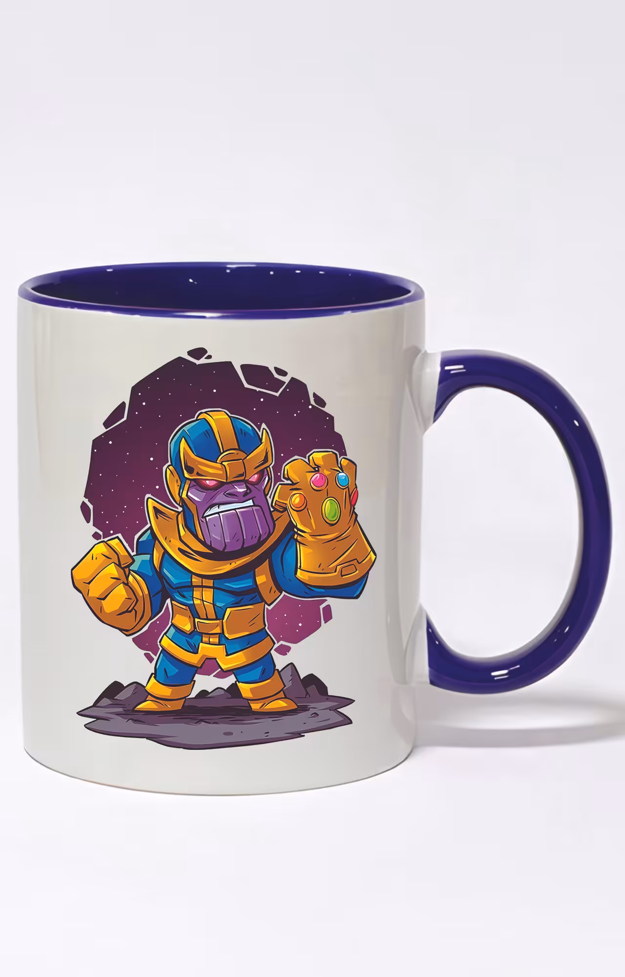 ماگ دسته و داخل رنگی طرح thanos کد 3575