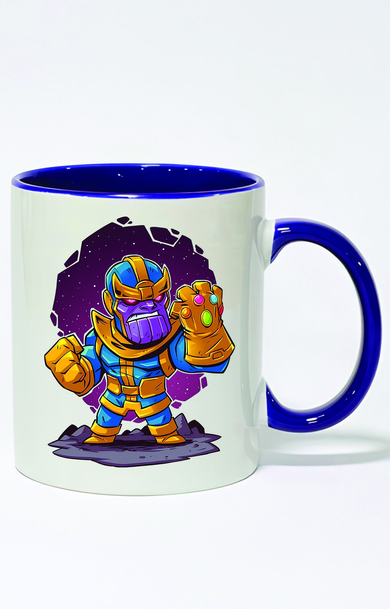 ماگ دسته و داخل رنگی طرح thanos کد 3575