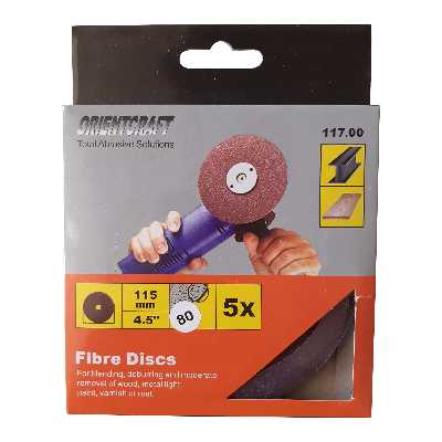 ورق سنباده اورینت کرافت مدل D115P80 بسته 5 عددی