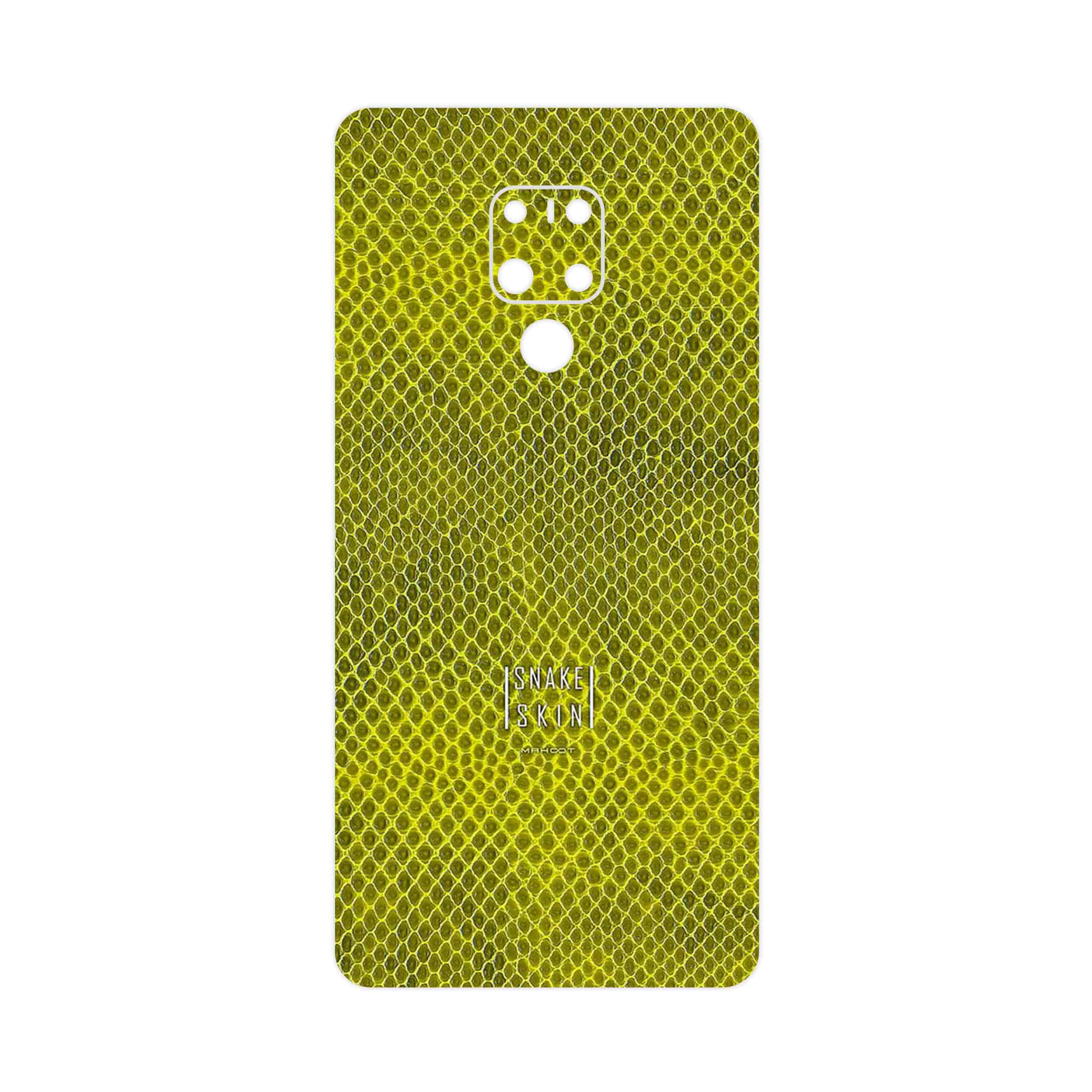 برچسب پوششی ماهوت مدل Yellow Snake Skin مناسب برای گوشی موبایل هوآوی Mate 20 X