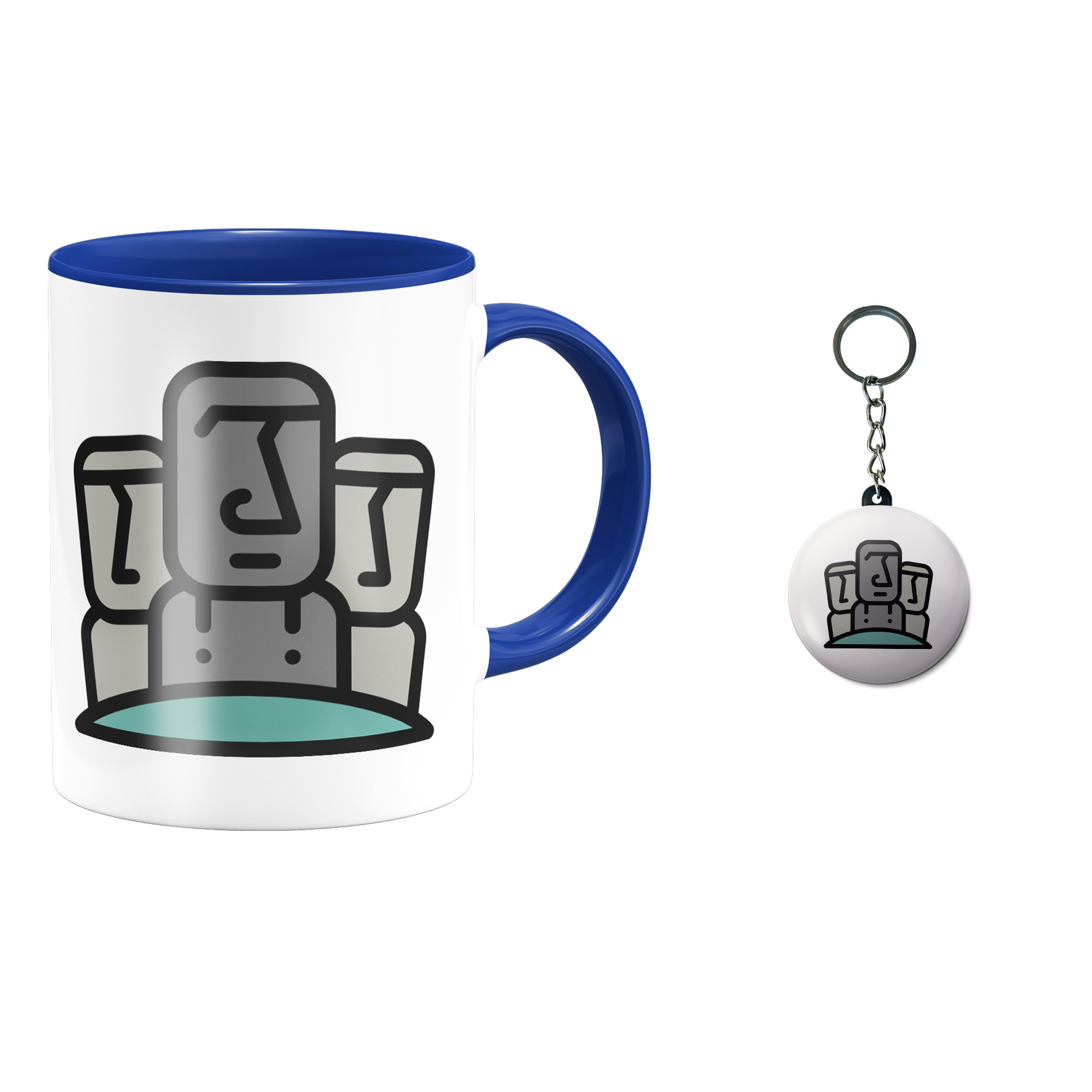 ماگ طرح کاکا سنگی کد 06 به همراه جاکلیدی