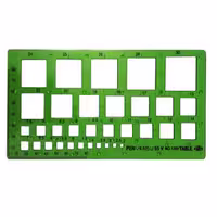 شابلون مربع TABLE بسته 24 عددی