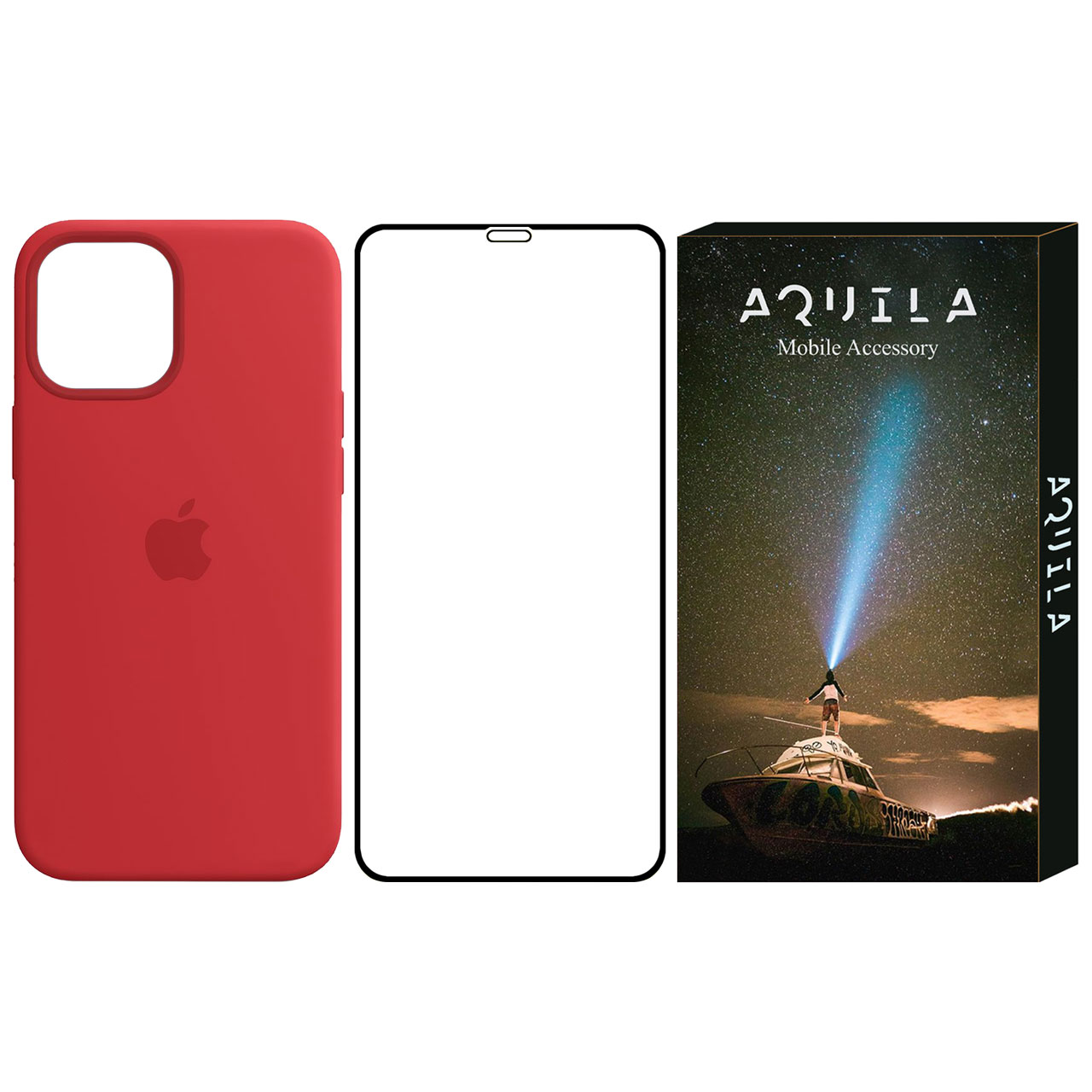  کاور آکوییلا مدل ASLCN مناسب برای گوشی موبایل اپل iPhone 12 Pro به همراه محافظ صفحه نمایش