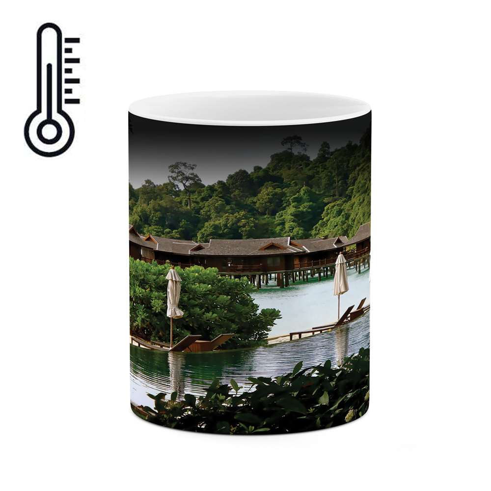 ماگ حرارتی طرح خانه ساحلی مدل mgh02801