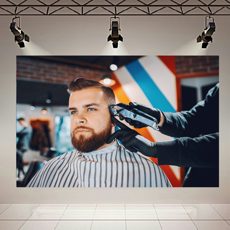 تابلو شاسی طرح آرایشگاه مدل مردانه کد PD943 | دنیای قاب