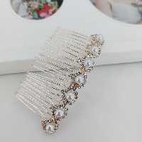 شانه سر کد10819 طرح جواهر.آبکاری طلا.رنگ ثابت.ضدحساسیت