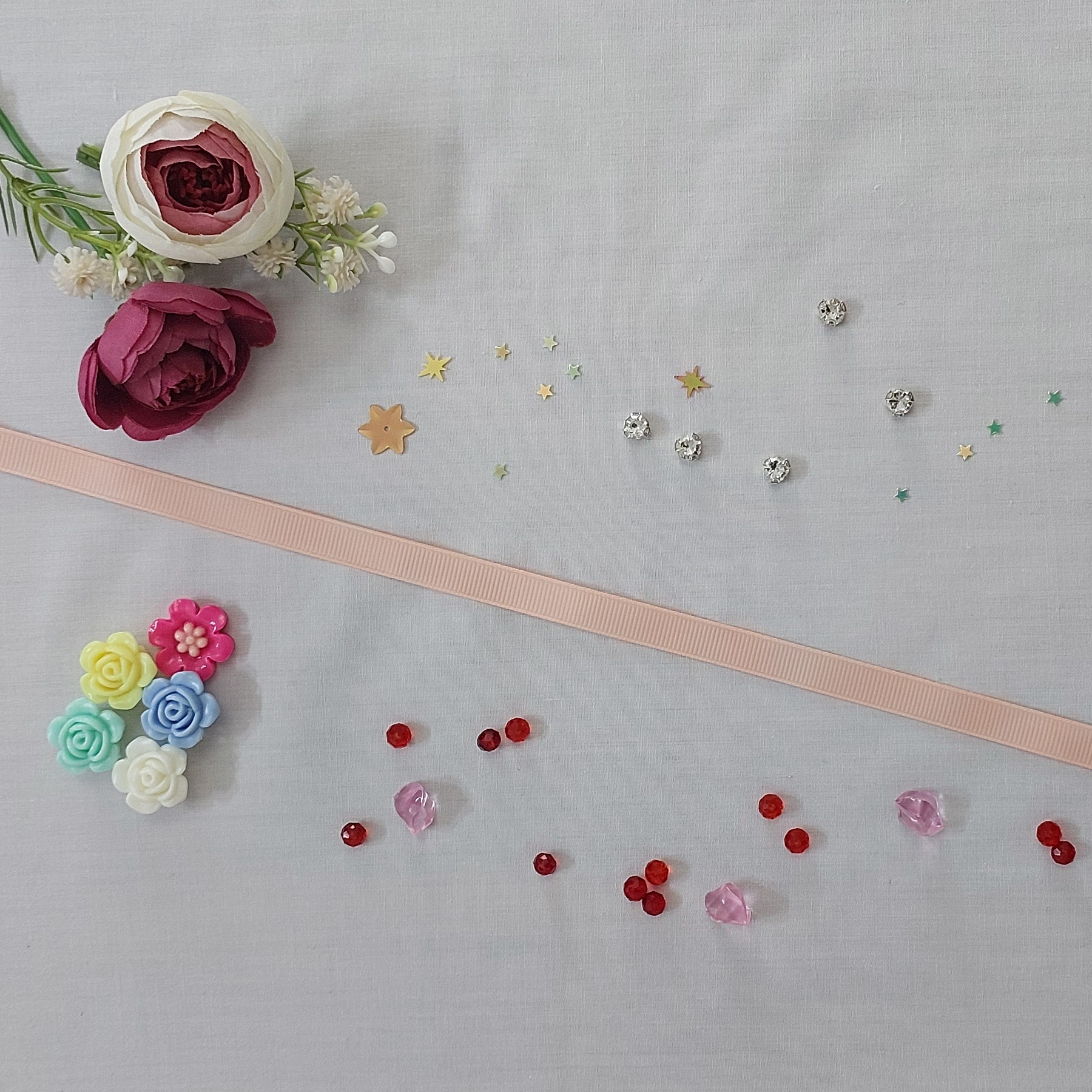 روبان گروگن یک سانت گلبهی (کد 2) یک متر ربان گروگرن متری اکسسوری دخترانه زنانه