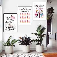 تابلو شاسی دکوراتیو سالن کاشت ناخن کد 01 مجموعه 3 عددی