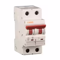کلید مینیاتوری 2 آمپر دو پل AC کانل کد B2-6KA-2P