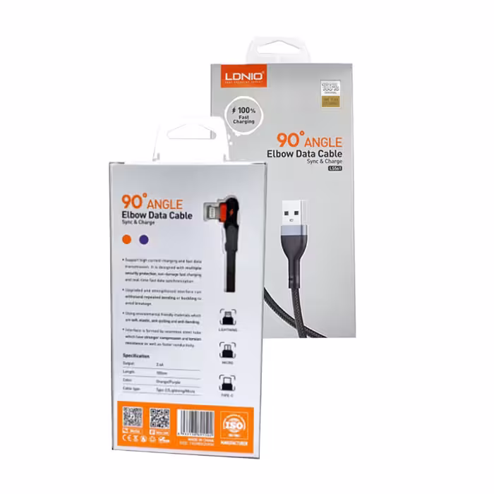 کابل تبدیل USB به لایتنینگ الدینیو مدل LS561 طول 1 متر