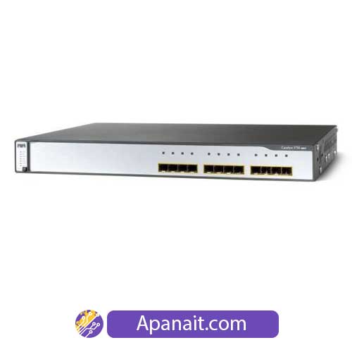 سوئیچ شبکه سیسکو 12 پورت WS-C3750G-12S-S