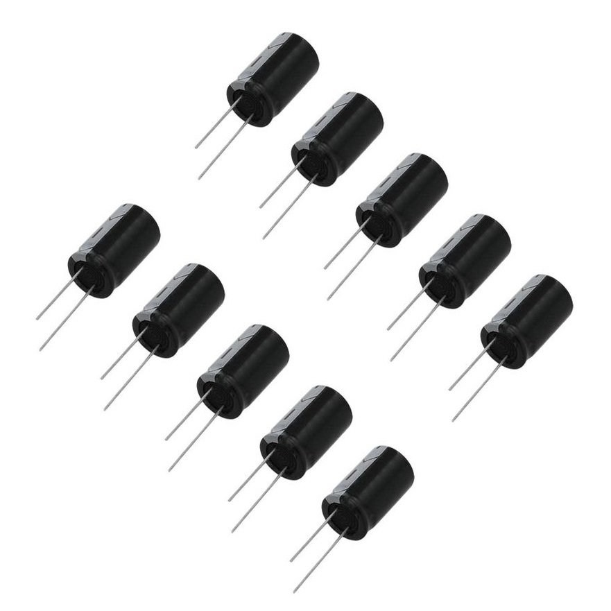 خازن الکترولیت 4.7 میکروفاراد مدل 100V بسته 10 عددی