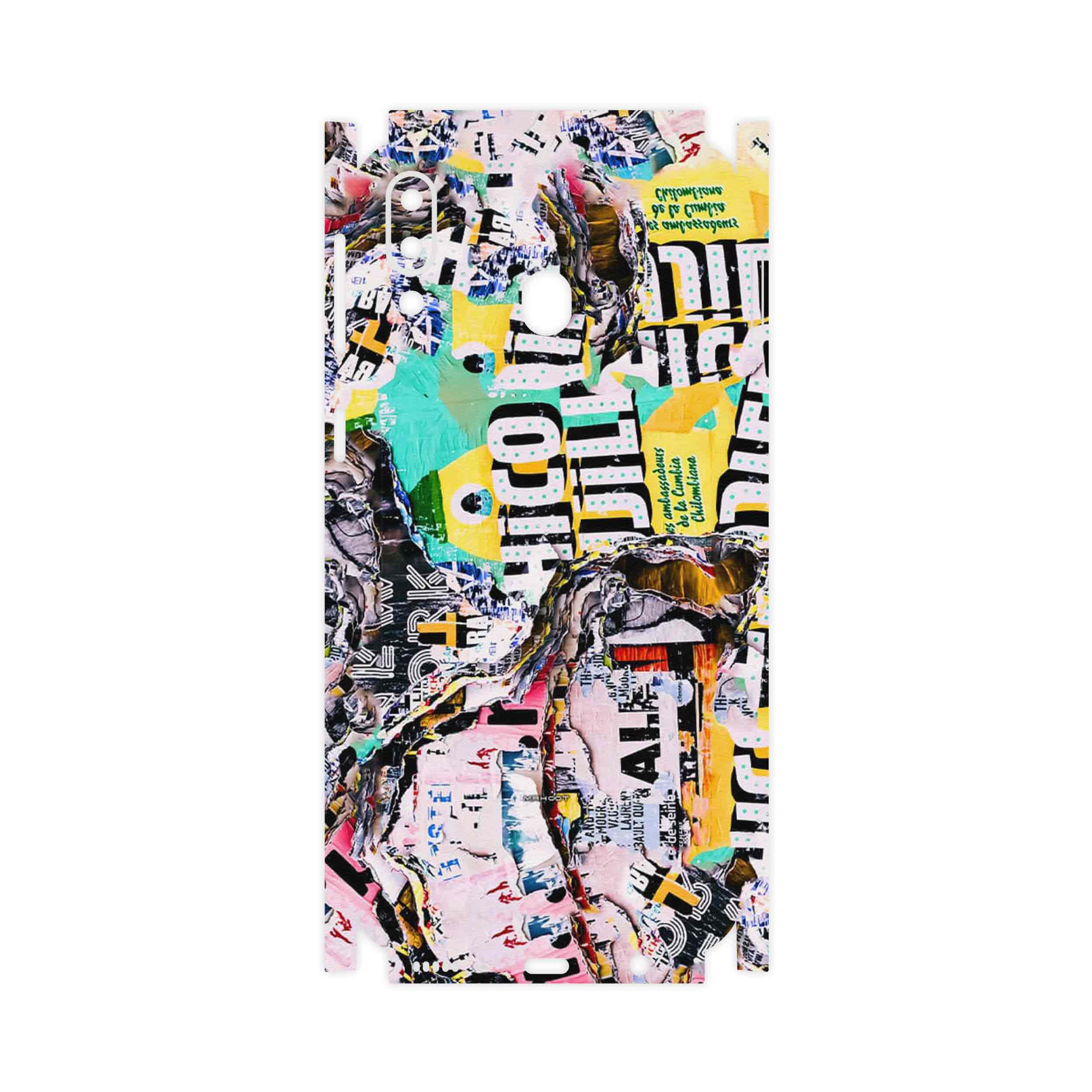 برچسب پوششی ماهوت مدل Collage of Teared Paper-FullSkin مناسب برای گوشی موبایل سامسونگ Galaxy M20