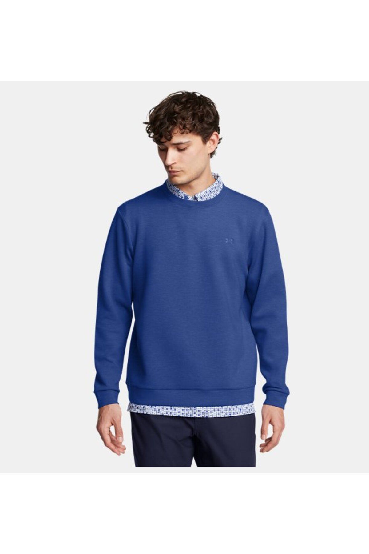 سویشرت ورزشی آبی مردانه دوچرخه سواری آستین بلند YAKA 432 Under Armour