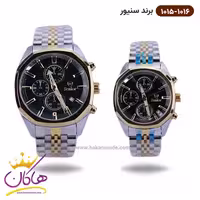 ساعت سنیور ست فلزی نقره ای طلایی کرنوگراف 1015-1016