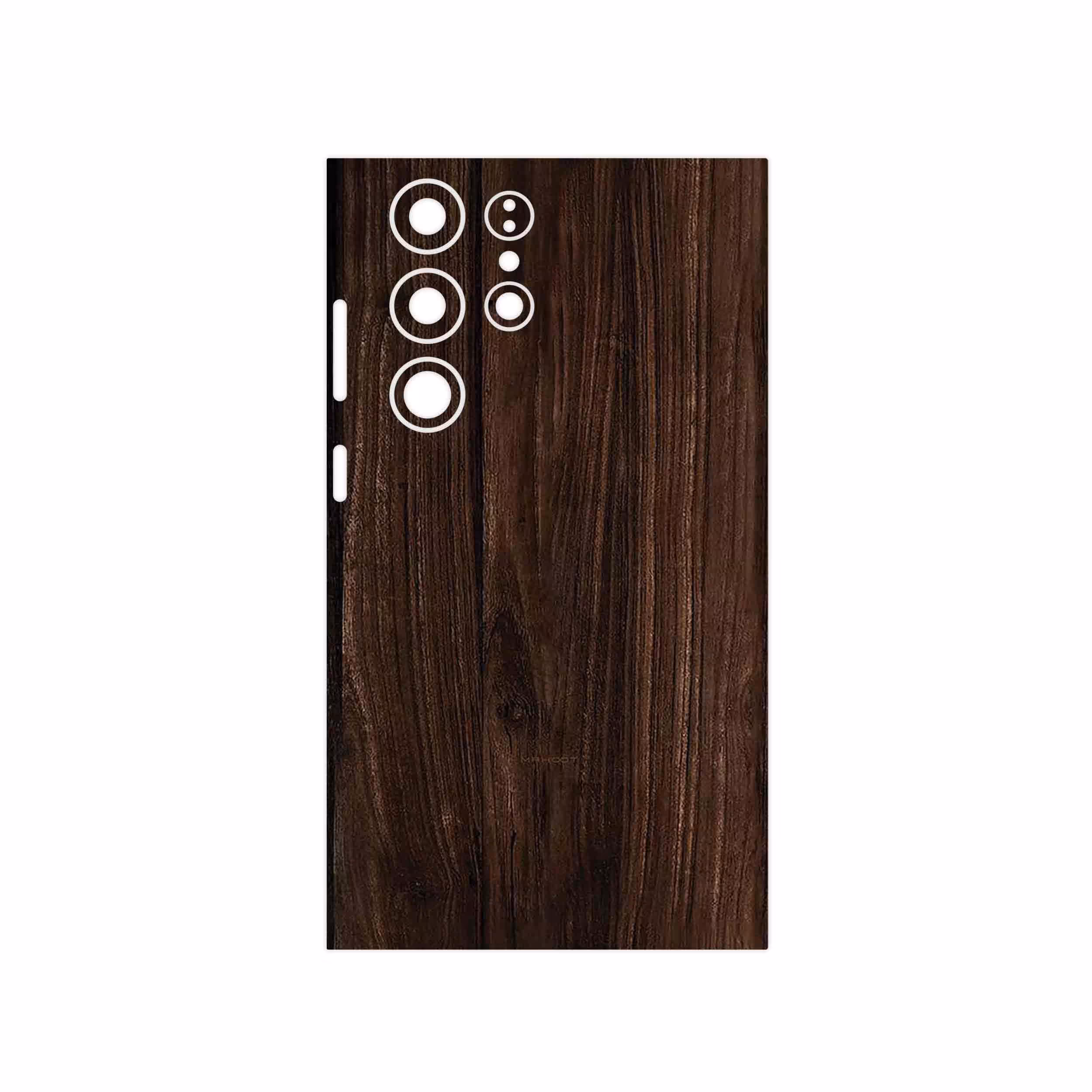 برچسب پوششی ماهوت مدل Dark_Walnut_Wood مناسب برای گوشی موبایل سامسونگ Galaxy S23 Ultra