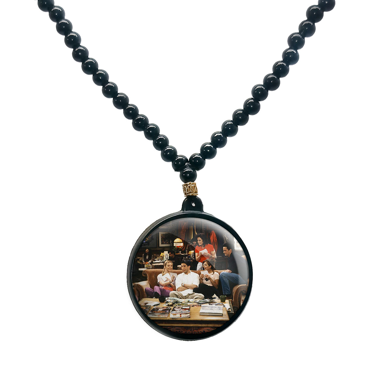 گردنبند پرمانه طرح فرندز کد pmd.18919 مدل دو طرفه