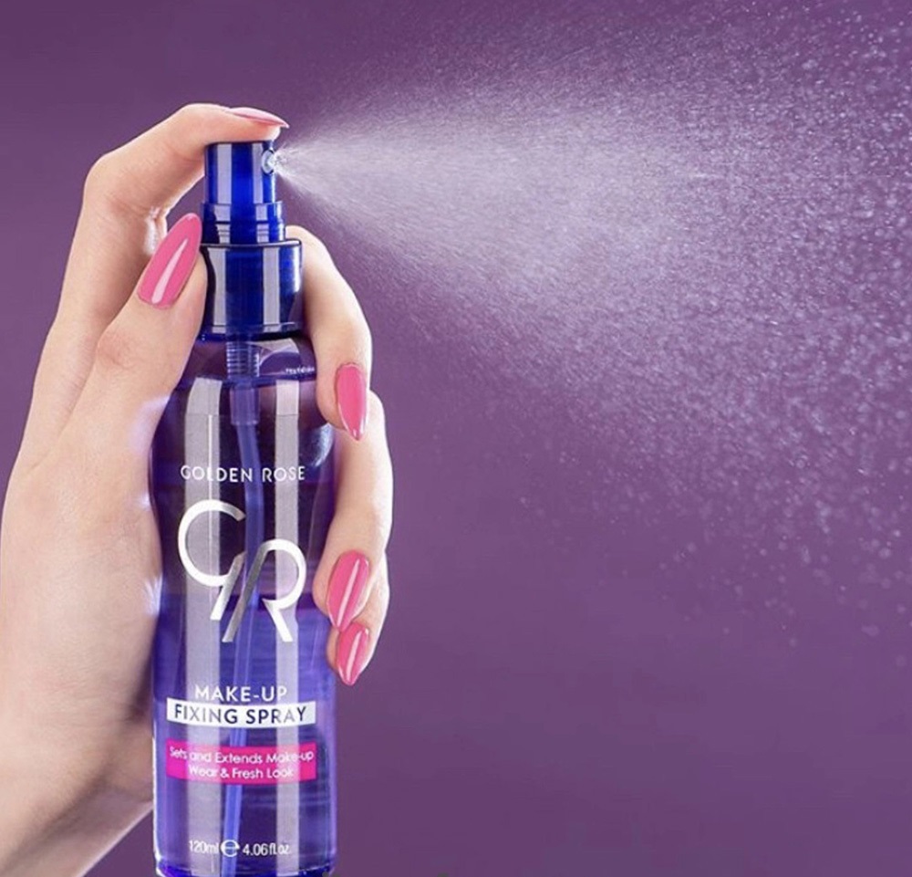 اسپری تثبیت کننده آرایش، فیکس، گلدن رز | فروشگاه ارس ترک