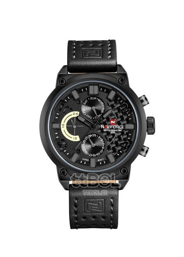 ساعت مچی مردانه ناوی فورس بند چرمی NAVIFORCE NF9068L B/GY/B