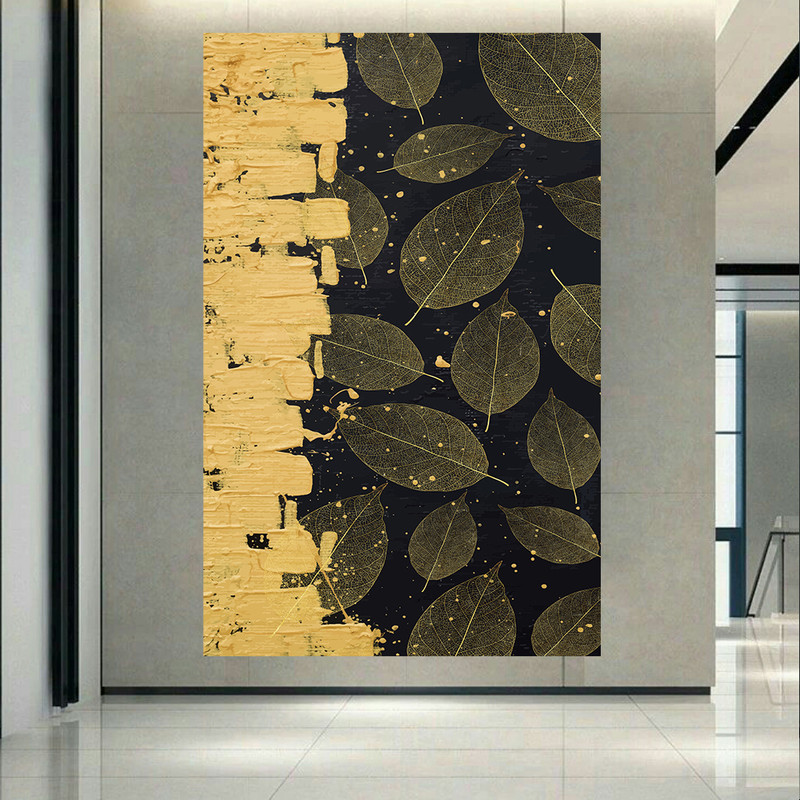 تابلو شاسی طرح مدرن مدل برگ کد PD1518 | دنیای قاب