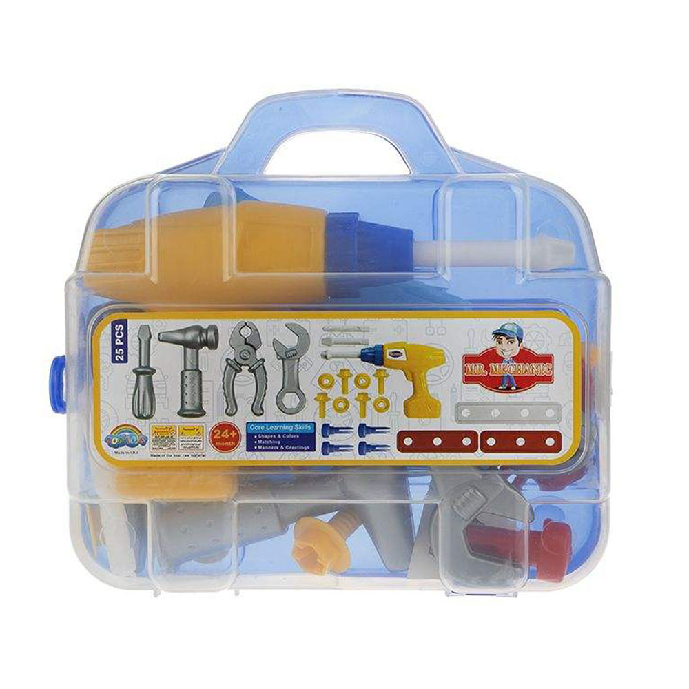  ست اسباب بازی ابزار مکانیکی کودک کد 6598