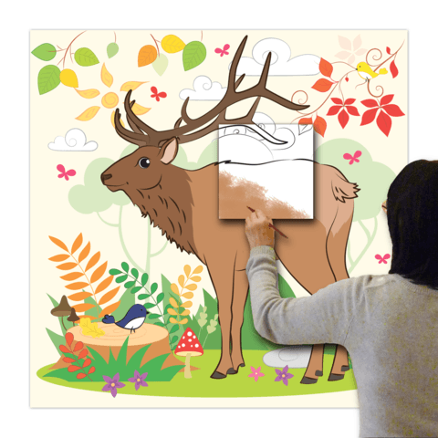 کاردستی نقاشی غول پیکر« گوزن»