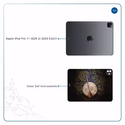 برچسب پوششی ماهوت مدل Setar-Daf-Instruments مناسب برای تبلت اپل iPad Pro 11 (GEN 2) 2020 A2231