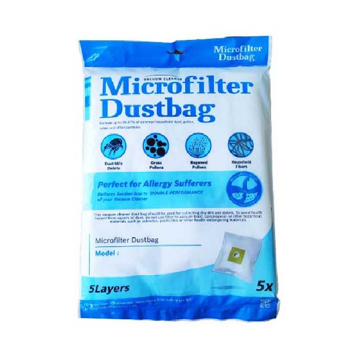 پاکت جاروبرقی مدل micro dustbag مناسب برای جاروبرقی سامسونگ بسته 5 عددی