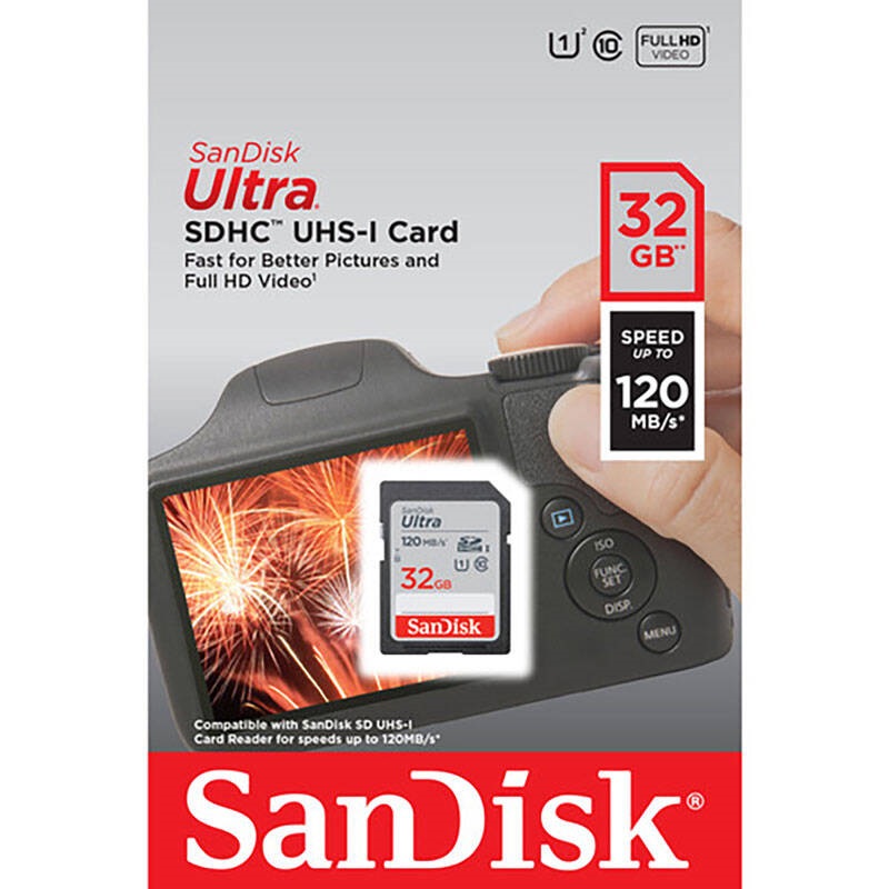 رم اس دی 32 گیگ سن دیسک SanDisk Ultra CL10 U1 120MB/s