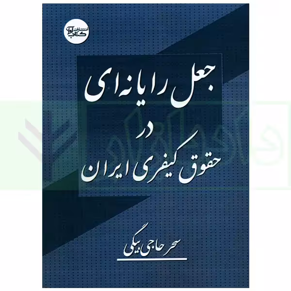 جعل رایانه ای در حقوق کیفری ایران | حاجی بیگی