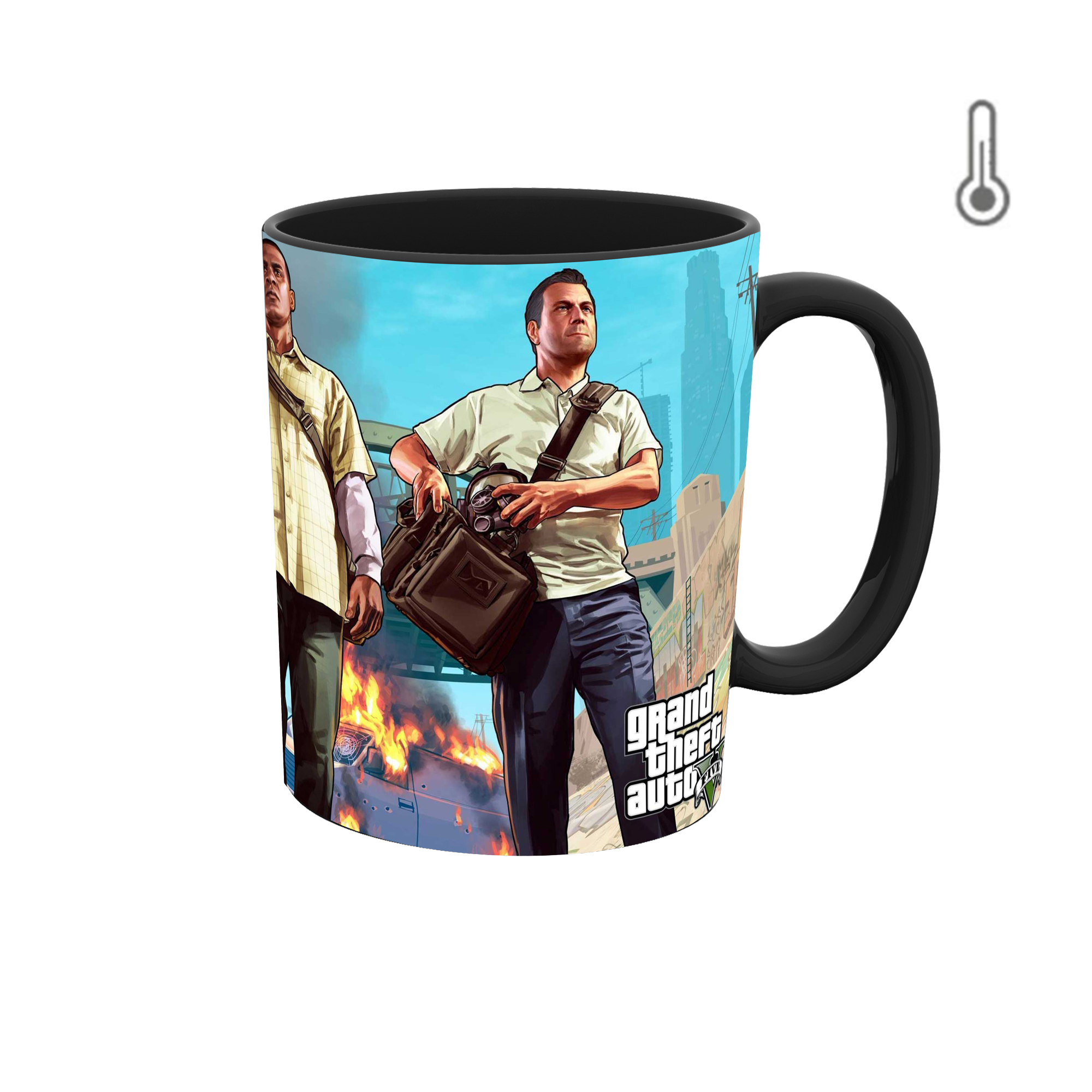 ماگ حرارتی طرح gta مدل جی تی ای