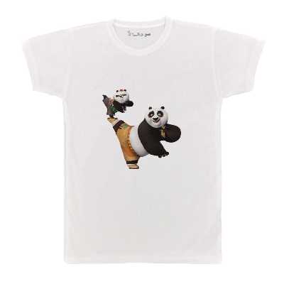 تی شرت بچگانه پرمانه طرح پاندای کونگ فو کار کد pmt.4485