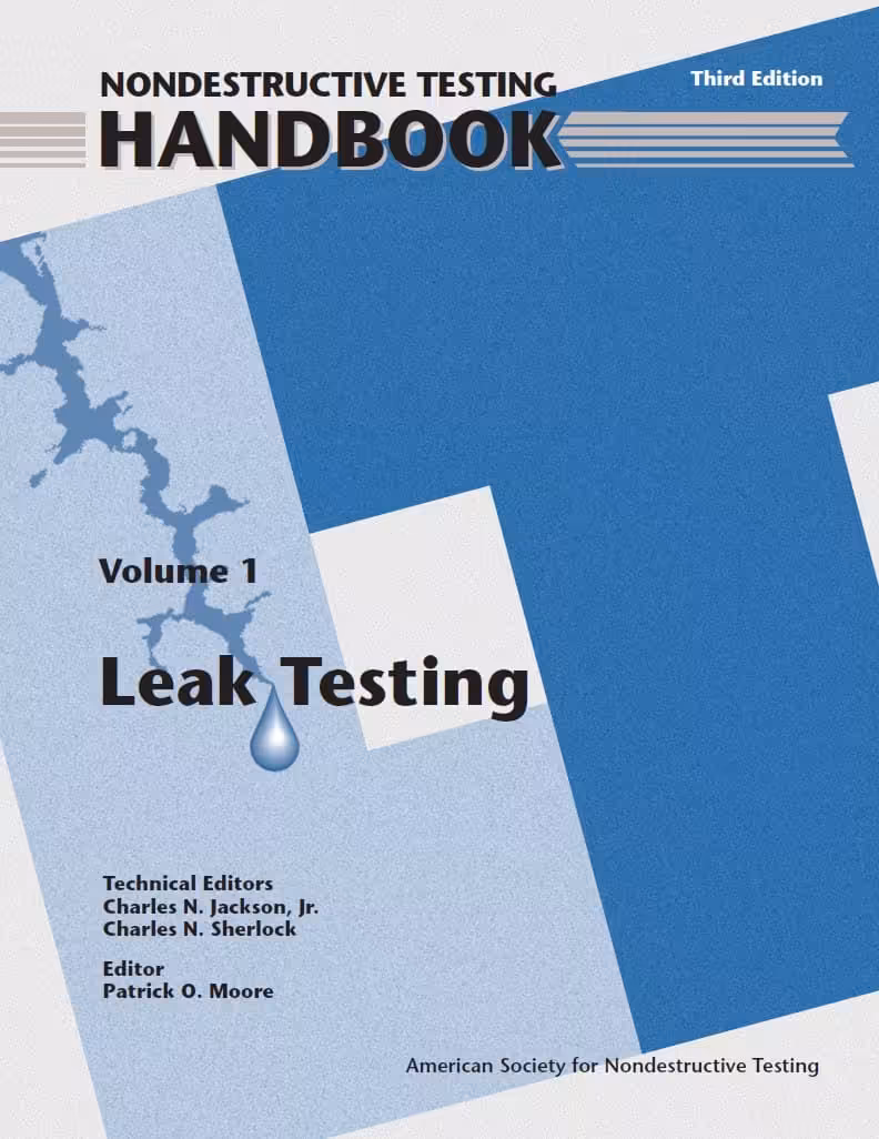 خرید و دانلود نسخه کامل کتاب Nondestructive Testing Handbook: Leak Testing (3rd Edition) - Pdf