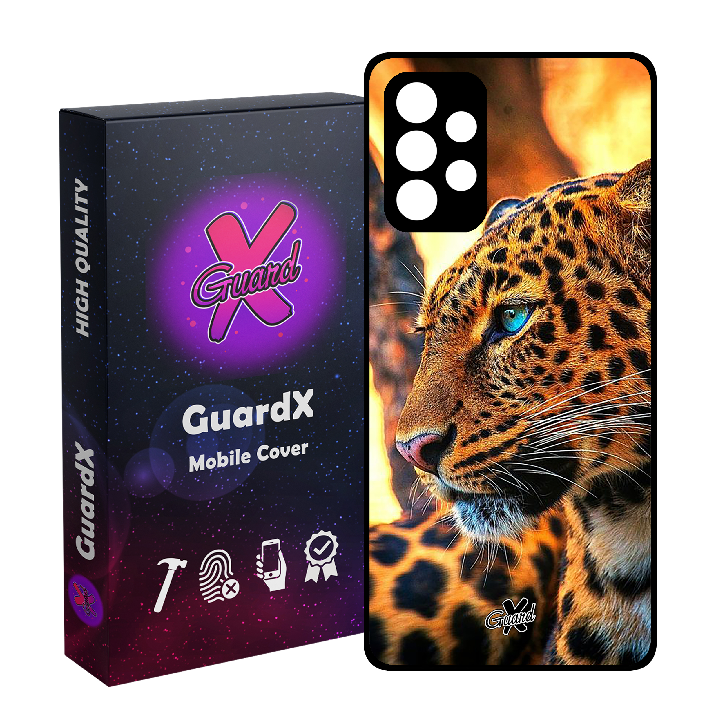 کاور گارد ایکس طرح پلنگ مدل Glass10237 مناسب برای گوشی موبایل سامسونگ Galaxy A53