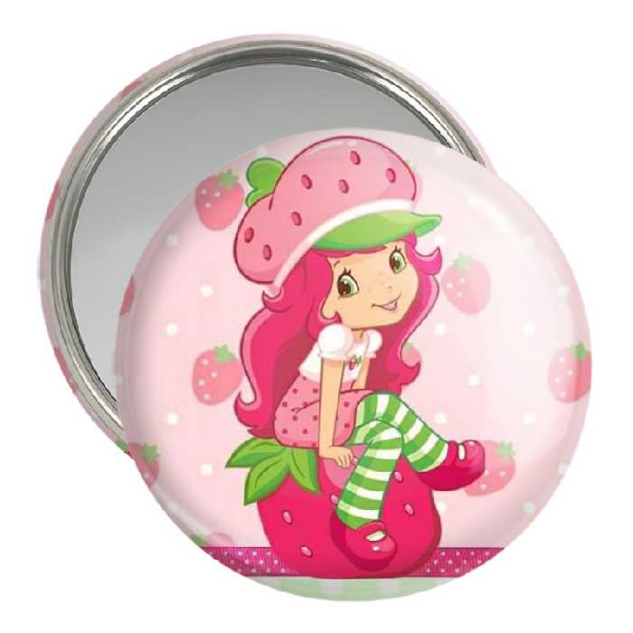 آینه جیبی خندالو مدل دختر توت فرنگی  کد 1618