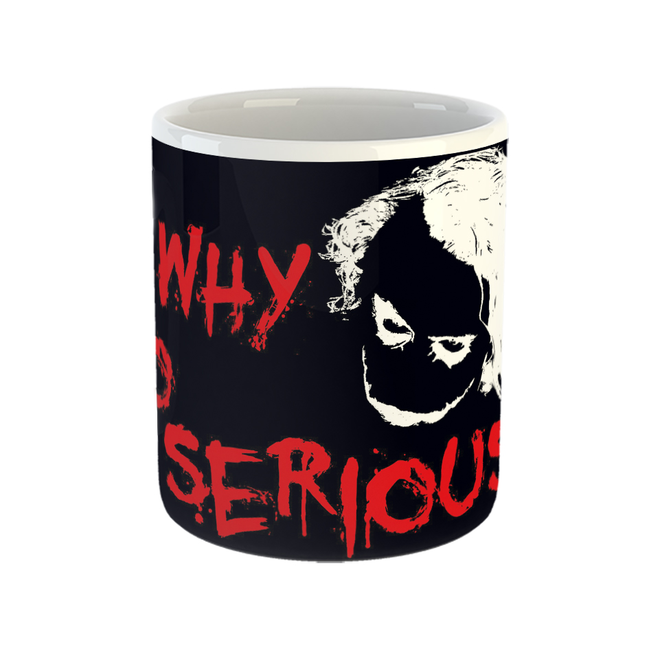 ماگ طرح جوکر مدل ?WHY SO SERIOUS