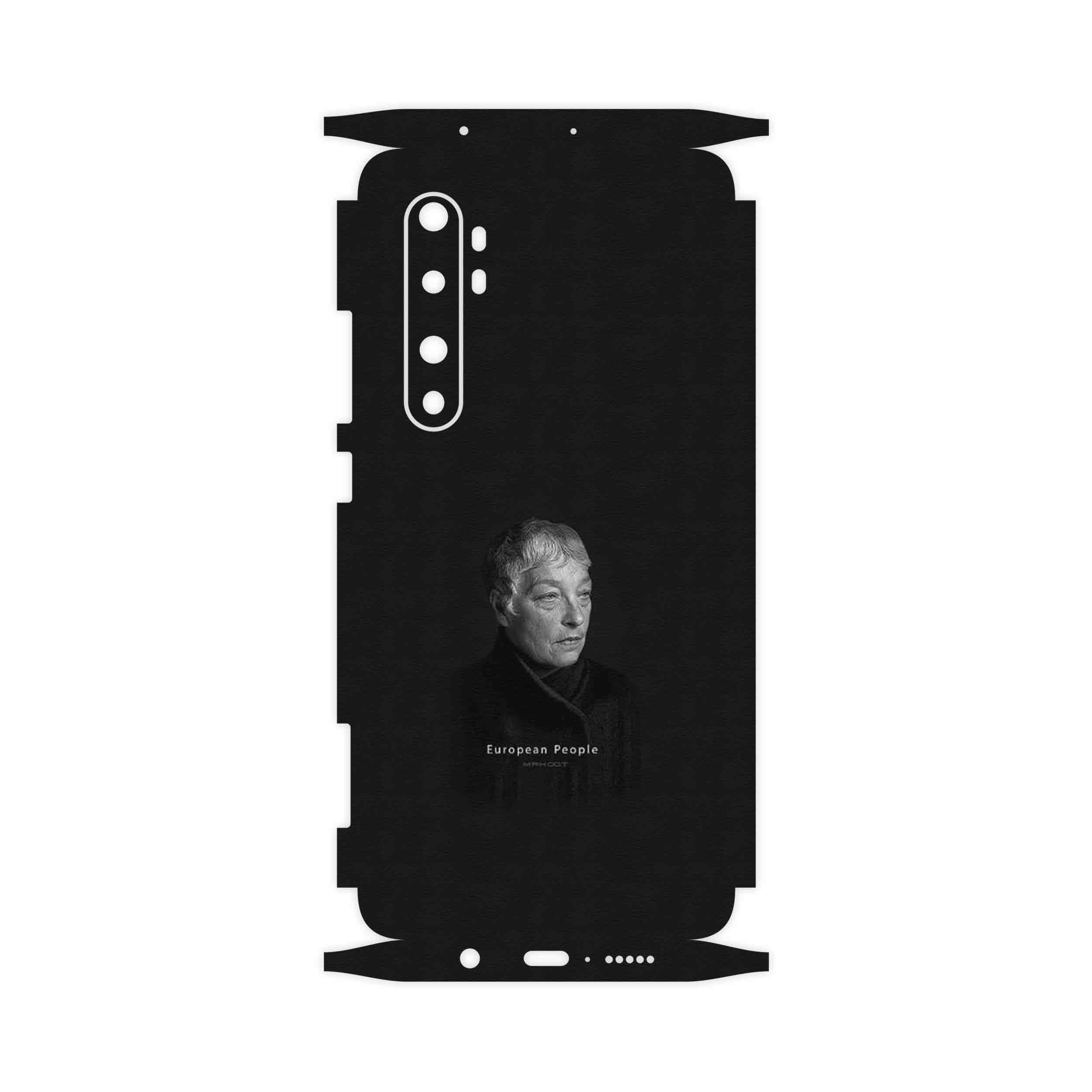 برچسب پوششی ماهوت مدل Portrait of a European Woman-FullSkin مناسب برای گوشی موبایل شیائومی Mi Note 10 Lite
