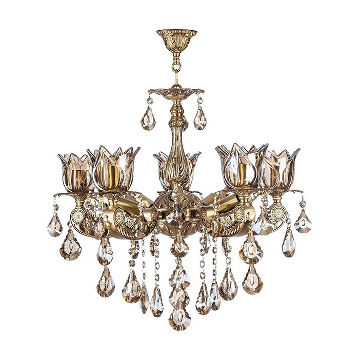 لوستر ۱۰ شعله چشمه نور کد C2125/5+5-A