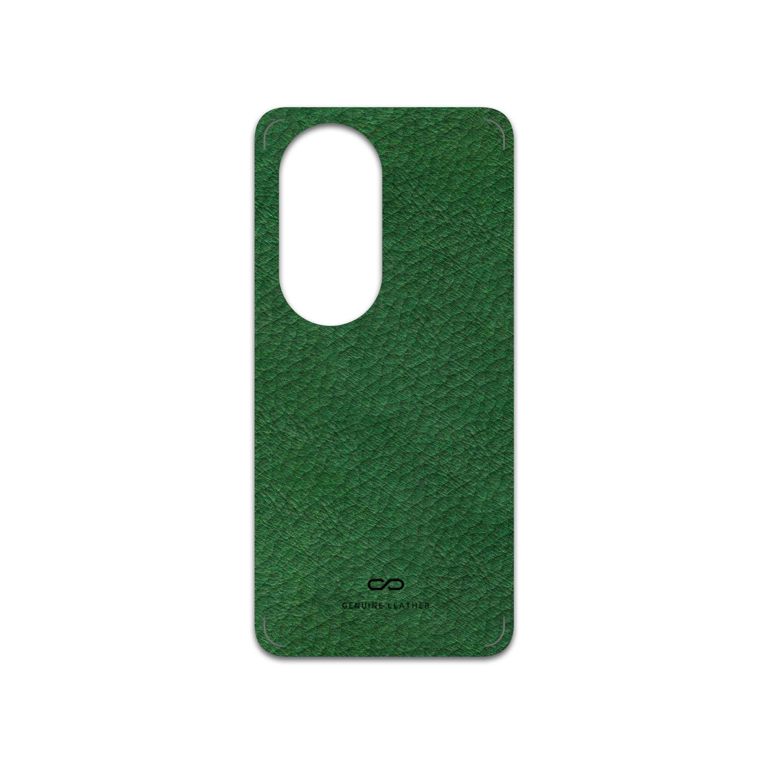 برچسب پوششی ماهوت مدل Green-Leather مناسب برای گوشی موبایل هوآوی P50 Pro