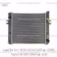 رادیاتور لیفتراک تی سی ام مدل TCM FD20~30T6/T3Z(Eng.:C240) , Toyota 6FD40~50A Eng.:13Z