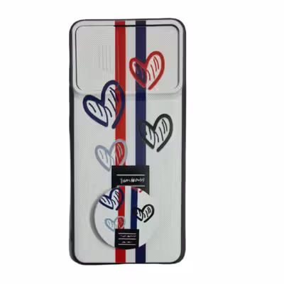 کاور طرح دخترانه مدل قلب کد 515 مناسب برای گوشی موبایل سامسونگ Galaxy A51 به همراه پاپ سوکت