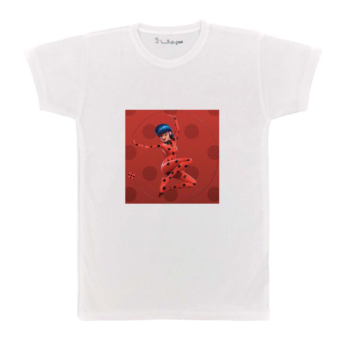 تی شرت بچگانه پرمانه طرح دختر کفشدوزکی کد pmt.5232