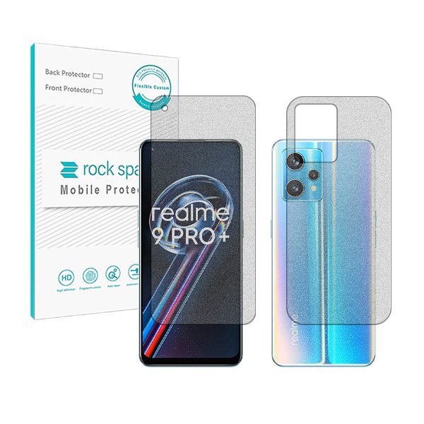 گلس صفحه نمایش و پشت گوشی ریلمی Realme 9 Pro Plus مدل نانو هیدروژل گیمینگ برند راک اسپیس کد SS